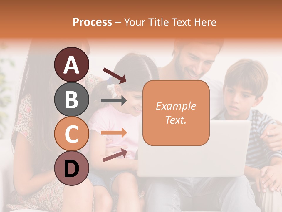 Living Room Brunette Girl PowerPoint Template