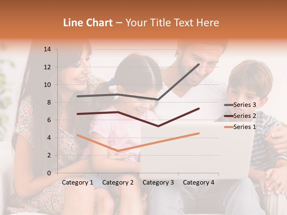 Living Room Brunette Girl PowerPoint Template