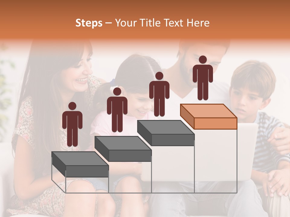 Living Room Brunette Girl PowerPoint Template