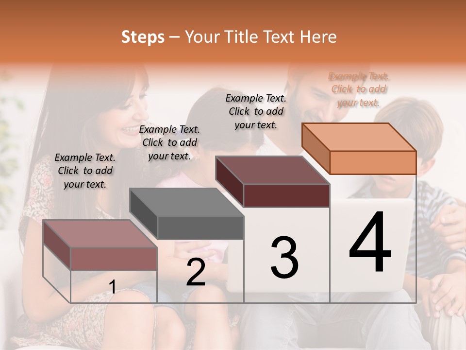 Living Room Brunette Girl PowerPoint Template