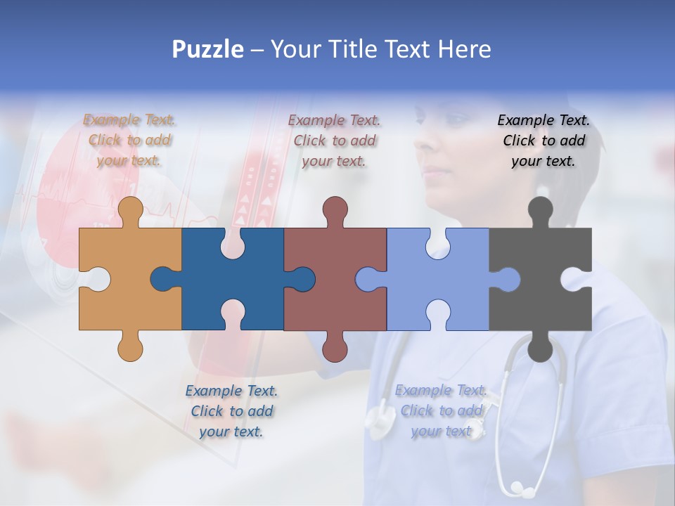 Graphic Ponytail Pressing PowerPoint Template