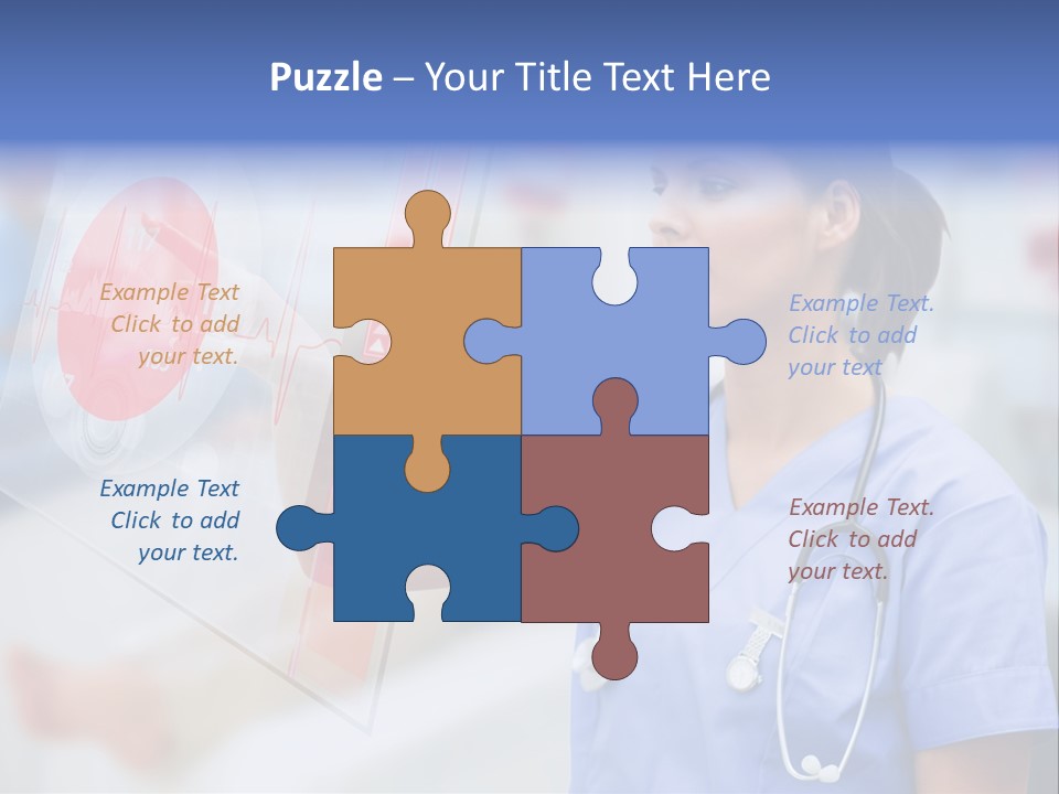 Graphic Ponytail Pressing PowerPoint Template