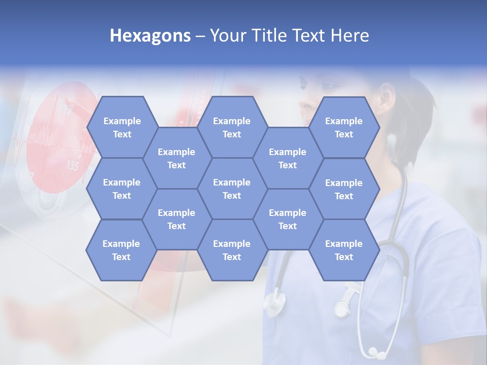 Graphic Ponytail Pressing PowerPoint Template