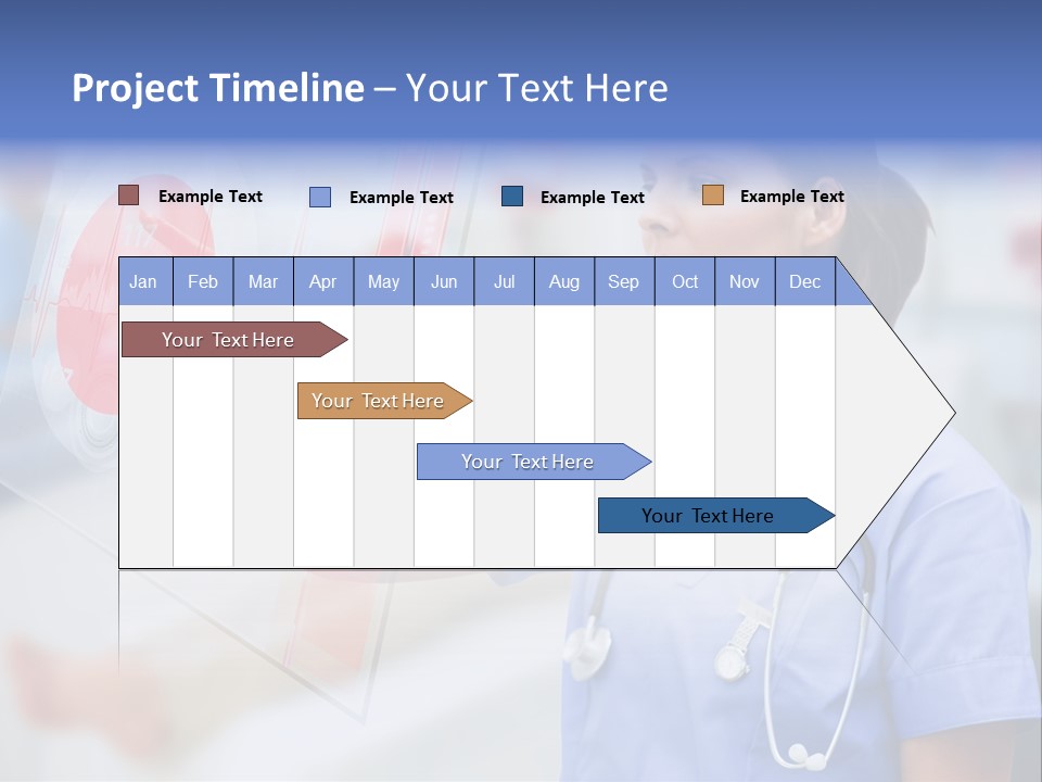 Graphic Ponytail Pressing PowerPoint Template