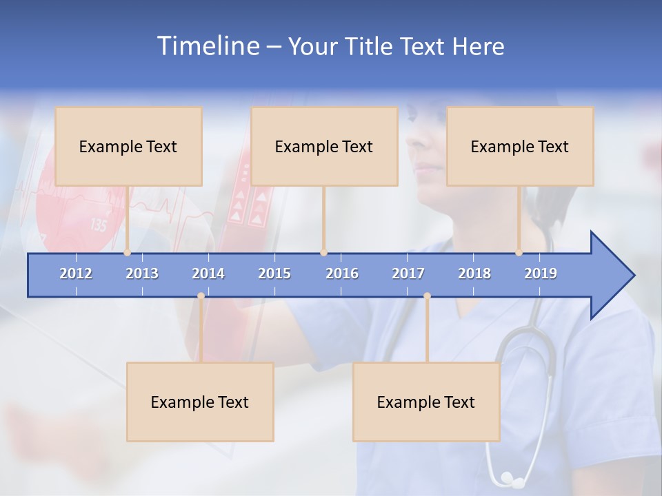 Graphic Ponytail Pressing PowerPoint Template
