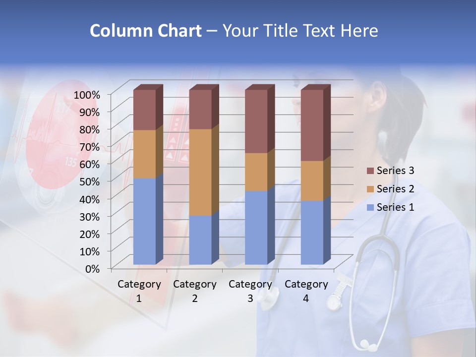 Graphic Ponytail Pressing PowerPoint Template