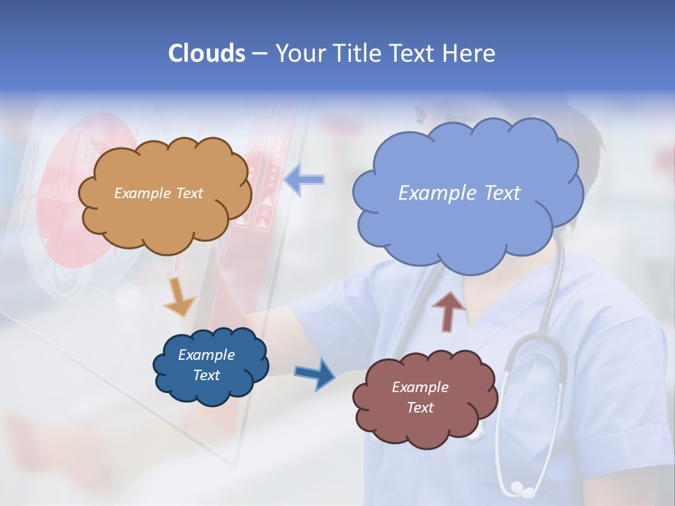Graphic Ponytail Pressing PowerPoint Template