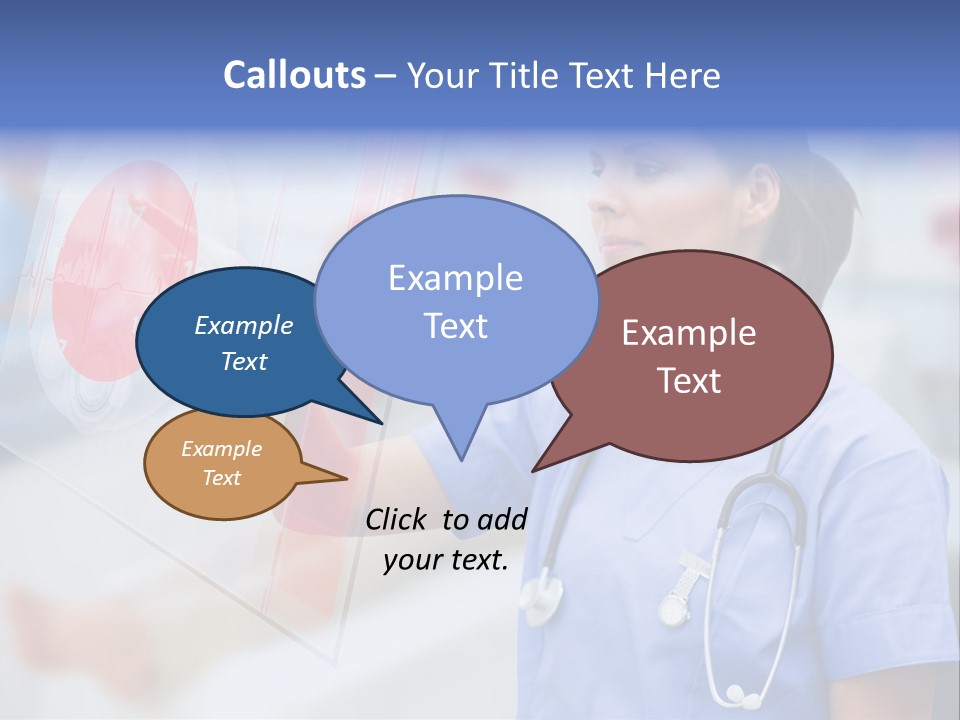 Graphic Ponytail Pressing PowerPoint Template