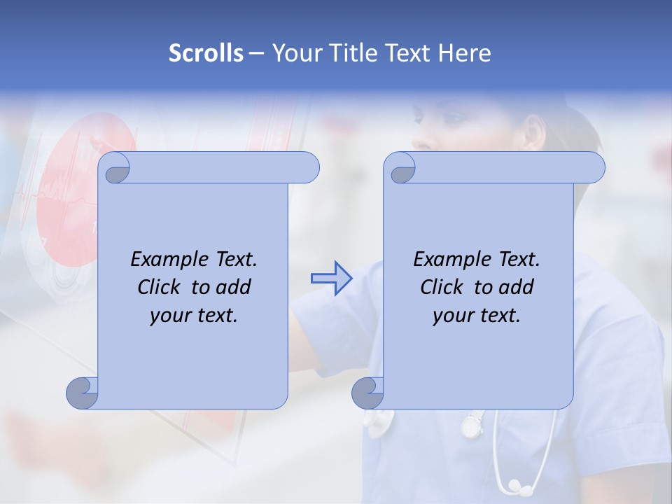 Graphic Ponytail Pressing PowerPoint Template
