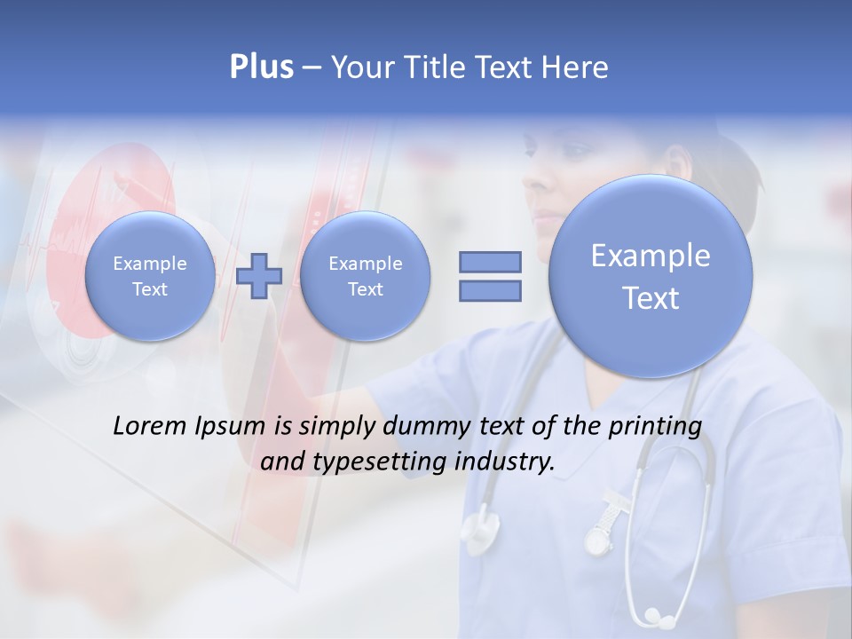 Graphic Ponytail Pressing PowerPoint Template