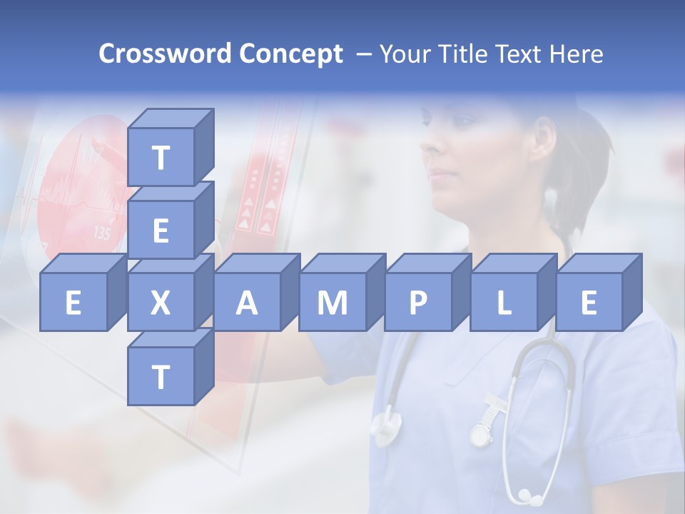 Graphic Ponytail Pressing PowerPoint Template