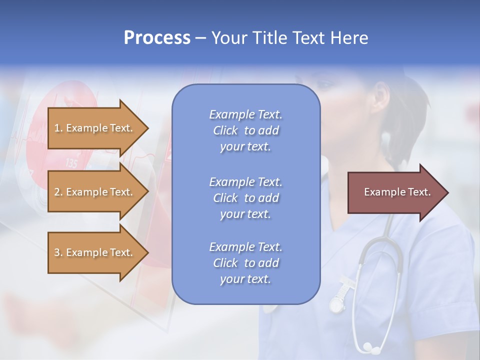 Graphic Ponytail Pressing PowerPoint Template