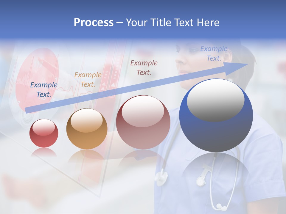 Graphic Ponytail Pressing PowerPoint Template