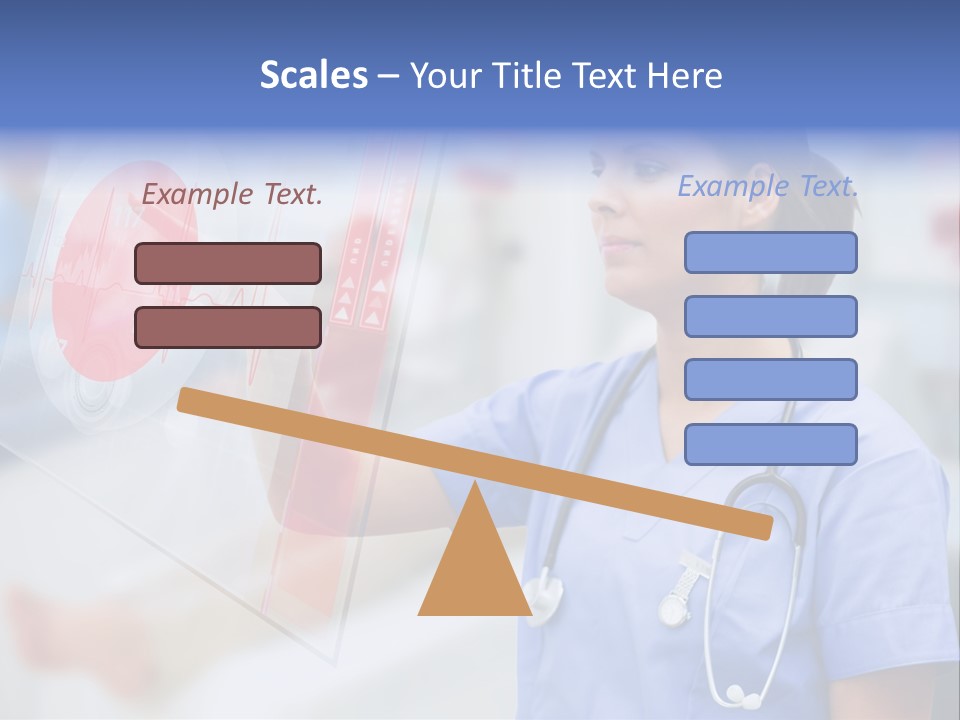 Graphic Ponytail Pressing PowerPoint Template