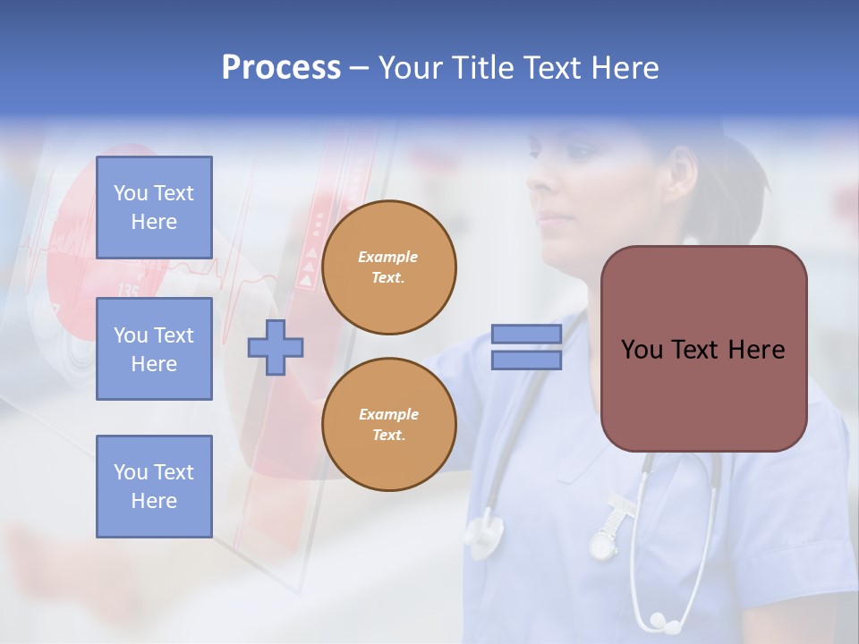 Graphic Ponytail Pressing PowerPoint Template