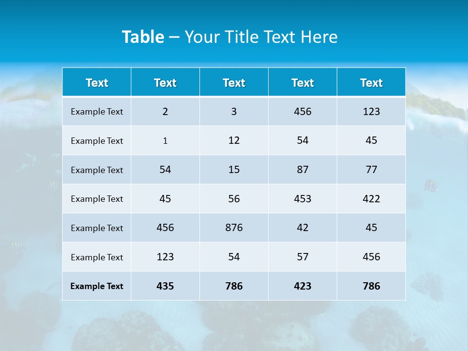 Snorkeling Split Undersea PowerPoint Template
