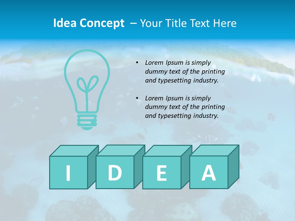 Snorkeling Split Undersea PowerPoint Template