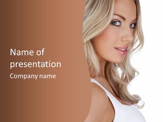 Beauty White Face PowerPoint Template