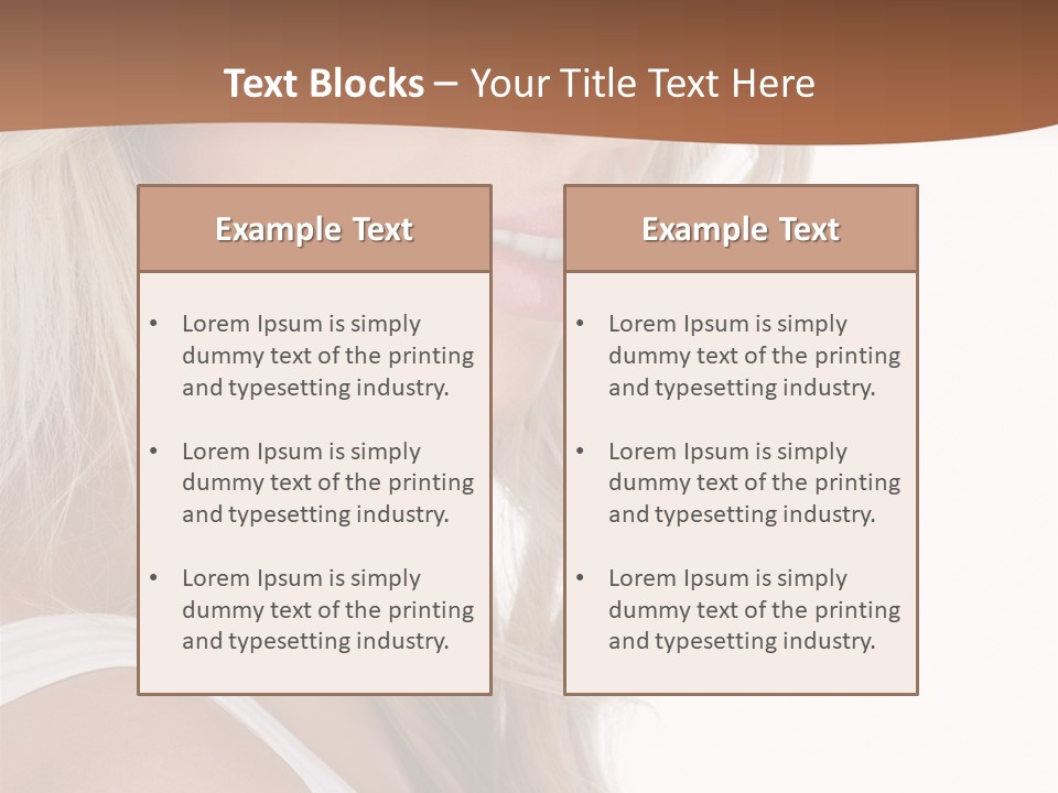 Beauty White Face PowerPoint Template