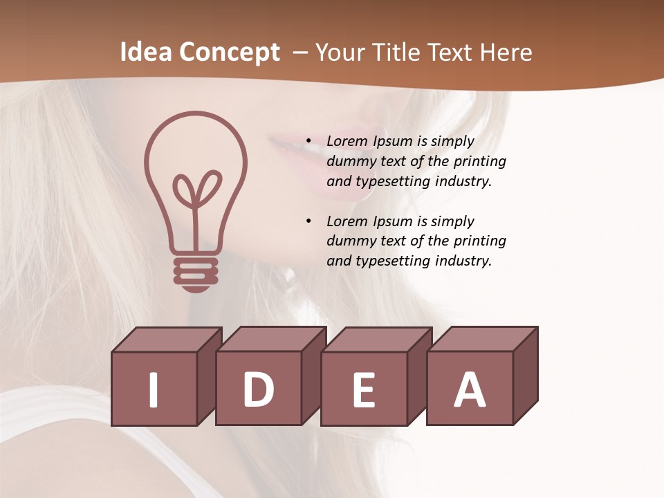 Beauty White Face PowerPoint Template