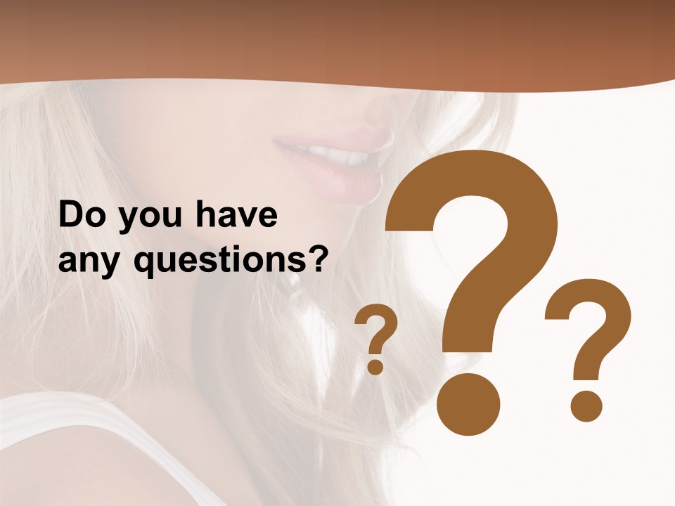 Beauty White Face PowerPoint Template