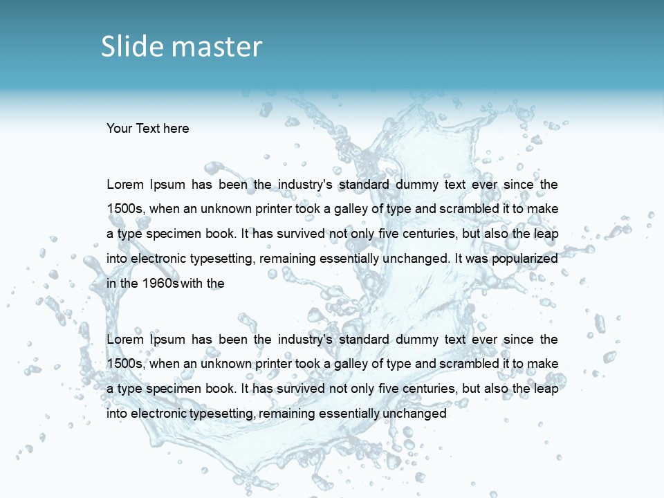 Clean Wet Ripple PowerPoint Template