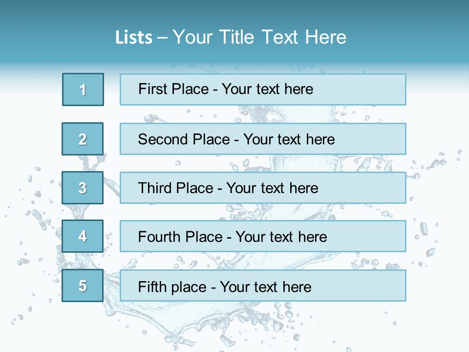 Clean Wet Ripple PowerPoint Template
