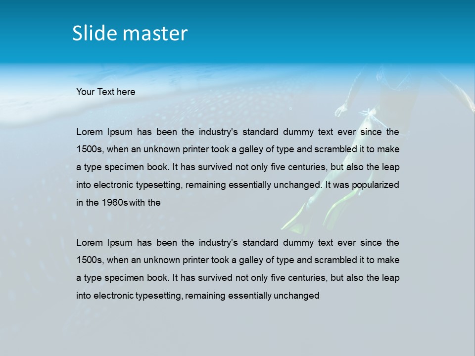 Wide Endangered Snorkeling PowerPoint Template