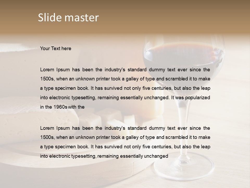 Cheeses Glass French PowerPoint Template