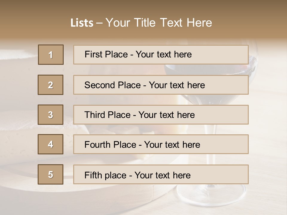 Cheeses Glass French PowerPoint Template