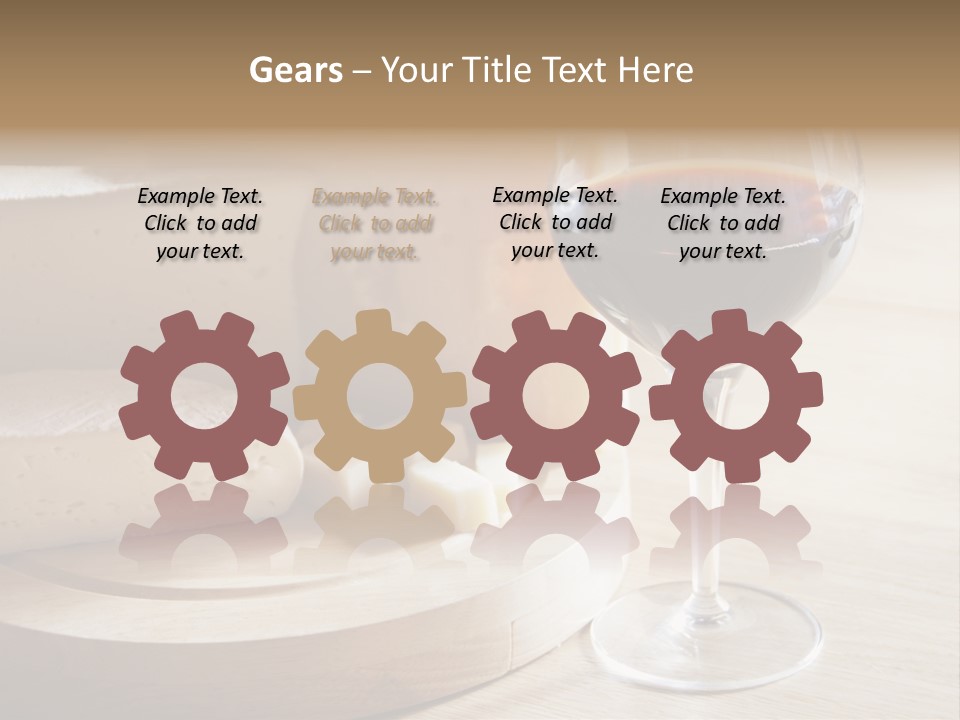 Cheeses Glass French PowerPoint Template