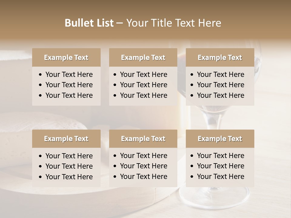 Cheeses Glass French PowerPoint Template