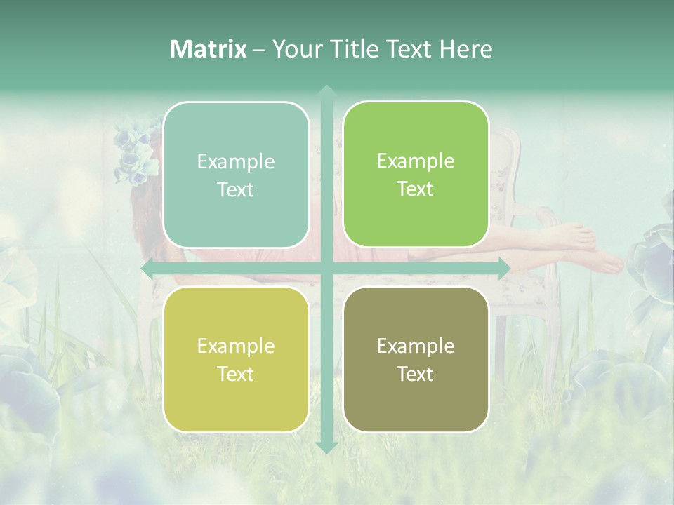 Glamour Flower Girl PowerPoint Template