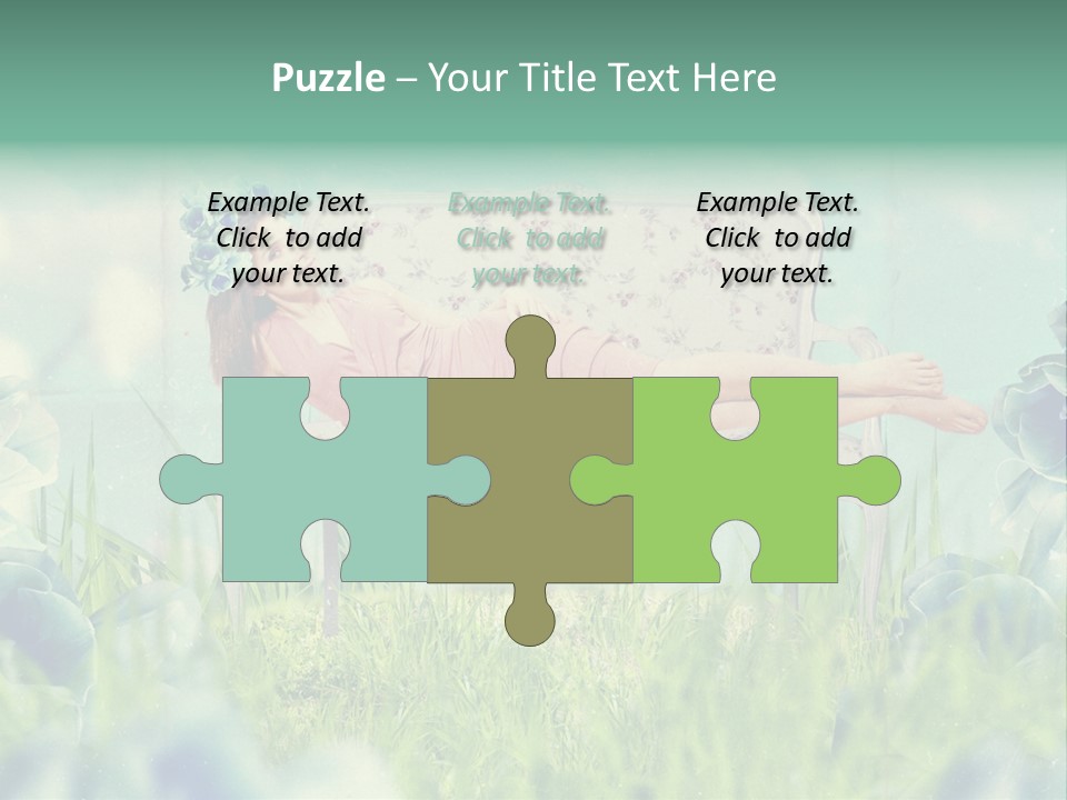 Glamour Flower Girl PowerPoint Template