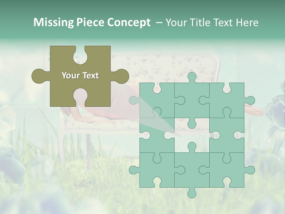 Glamour Flower Girl PowerPoint Template