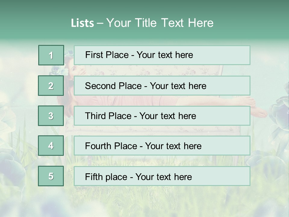 Glamour Flower Girl PowerPoint Template