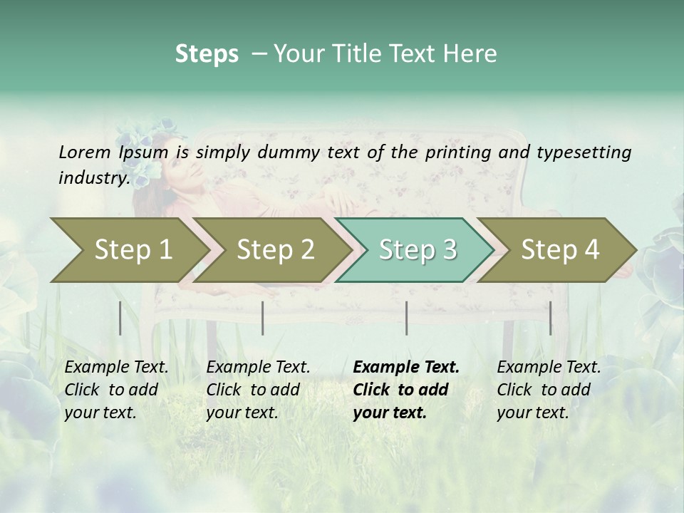 Glamour Flower Girl PowerPoint Template