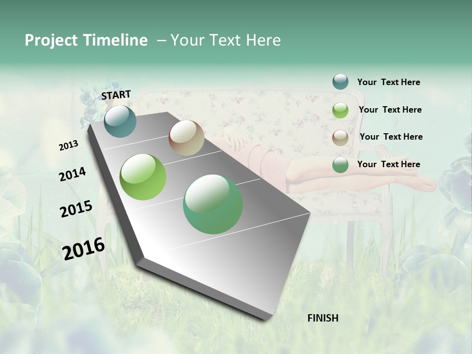 Glamour Flower Girl PowerPoint Template