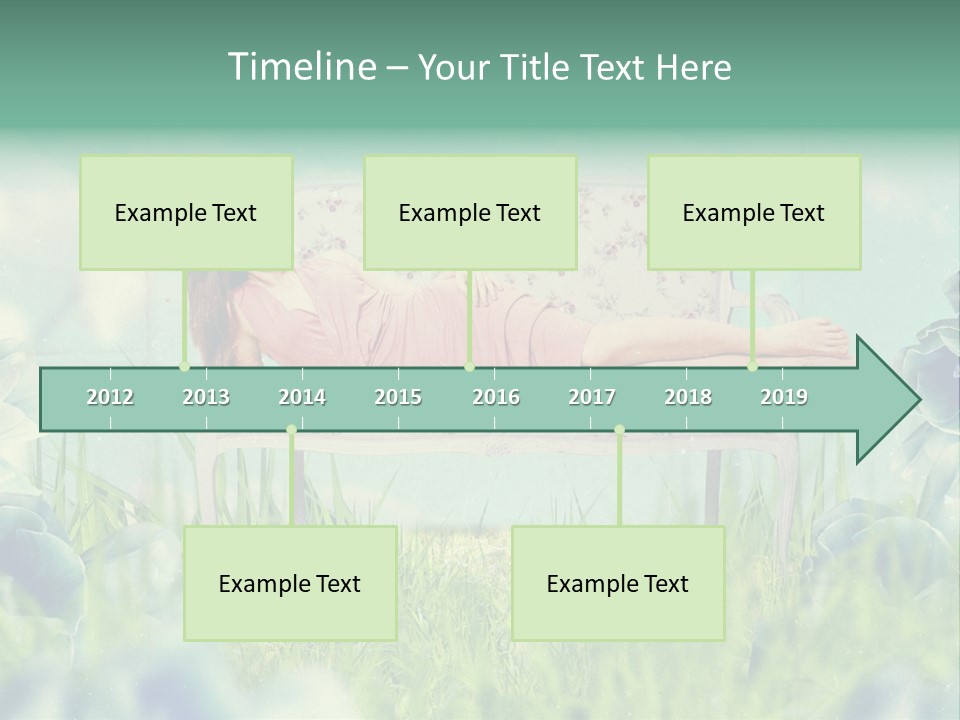 Glamour Flower Girl PowerPoint Template