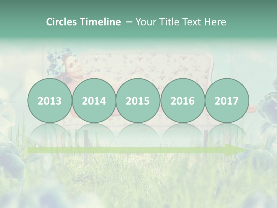 Glamour Flower Girl PowerPoint Template