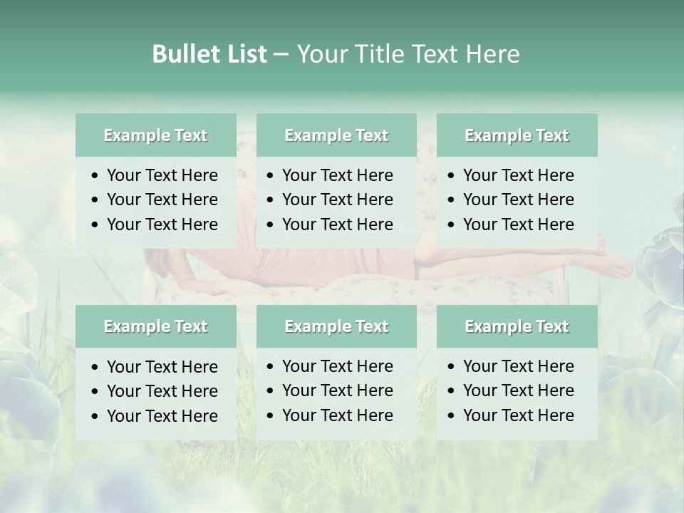 Glamour Flower Girl PowerPoint Template