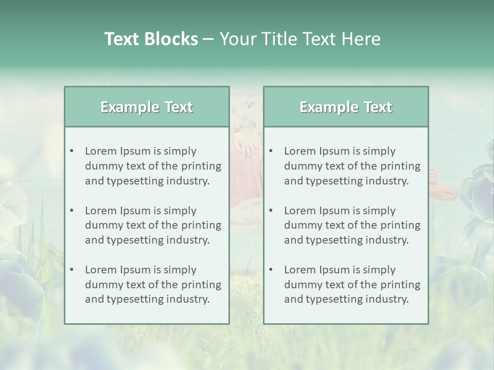 Glamour Flower Girl PowerPoint Template