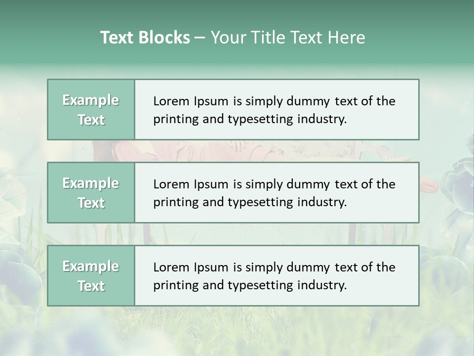 Glamour Flower Girl PowerPoint Template