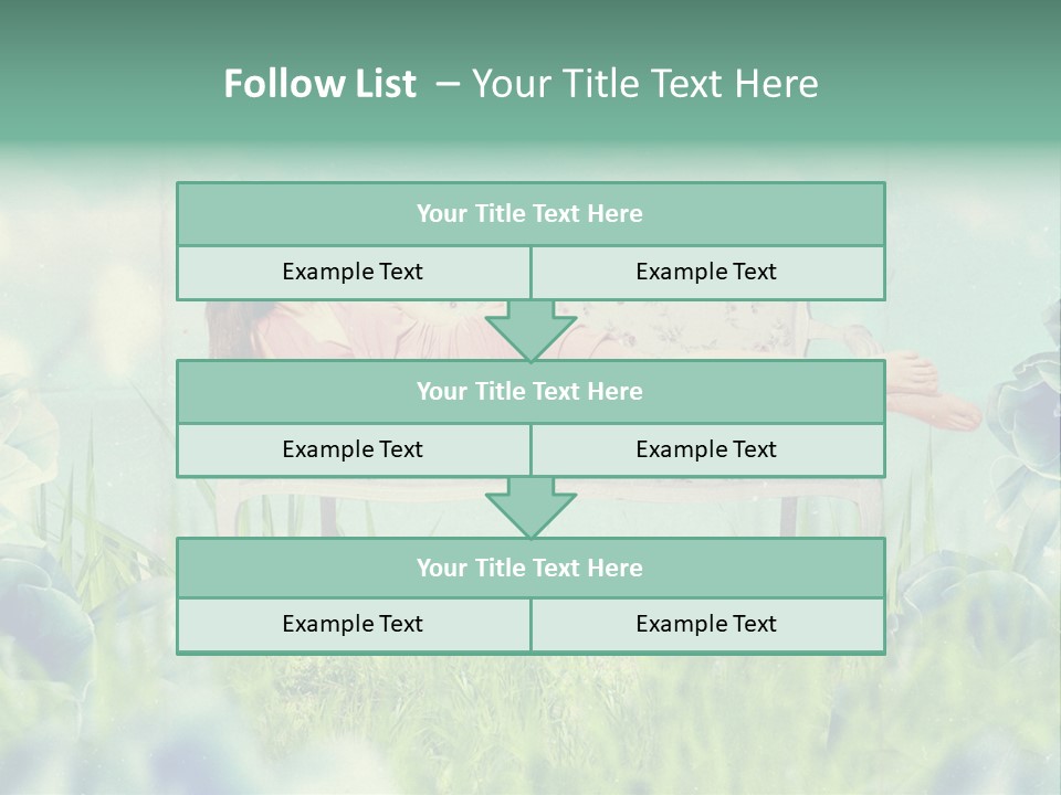 Glamour Flower Girl PowerPoint Template