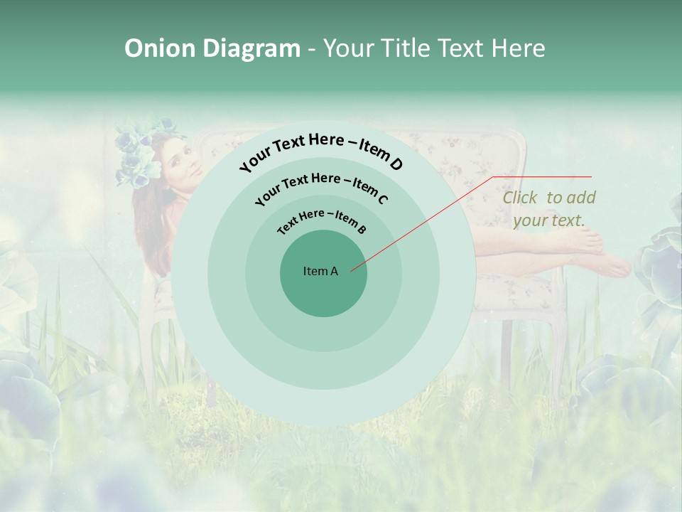 Glamour Flower Girl PowerPoint Template