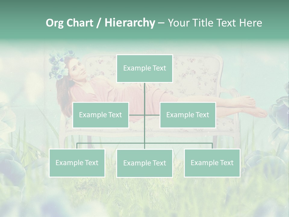 Glamour Flower Girl PowerPoint Template