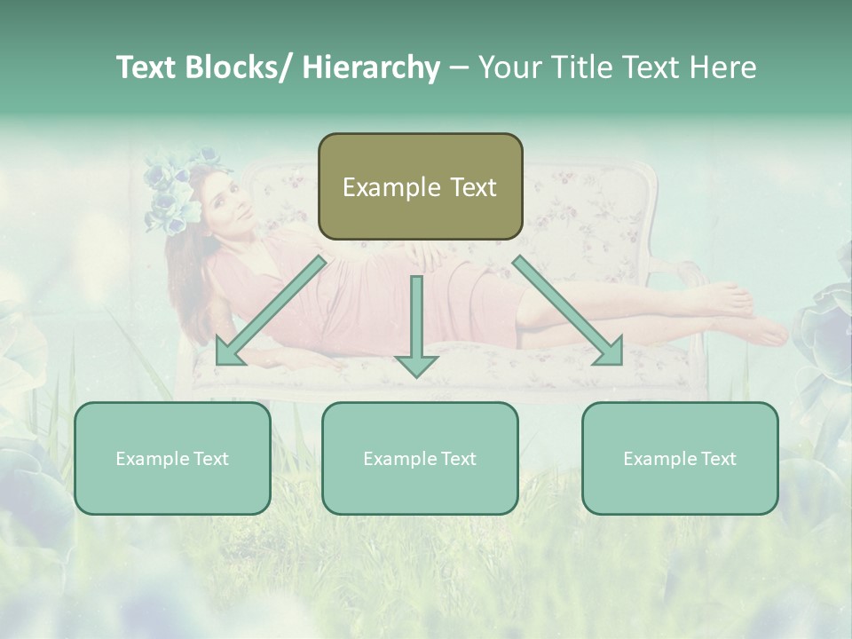 Glamour Flower Girl PowerPoint Template