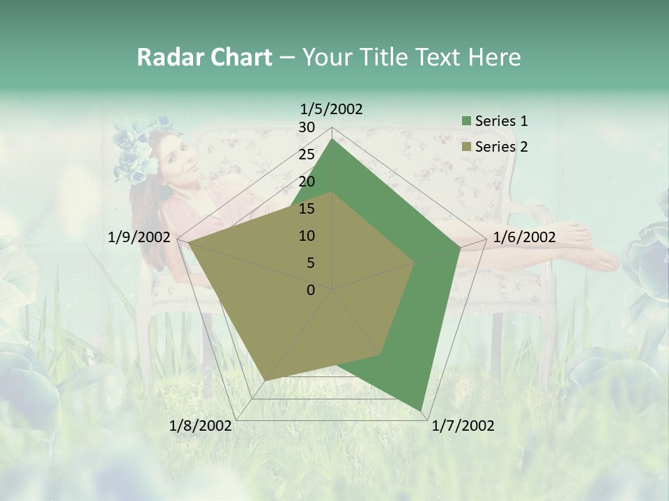 Glamour Flower Girl PowerPoint Template