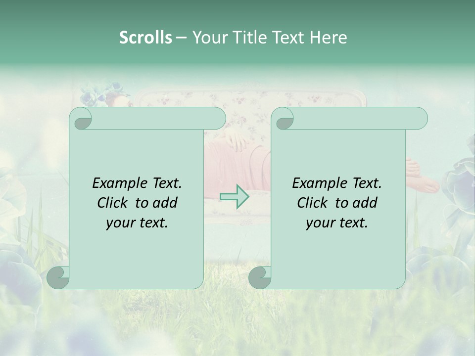 Glamour Flower Girl PowerPoint Template