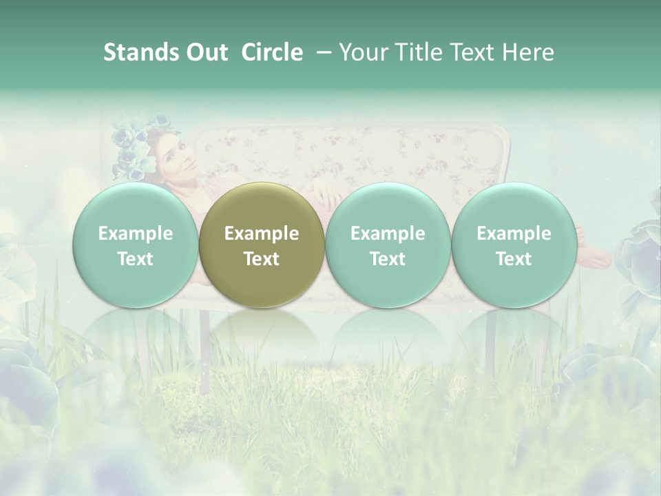 Glamour Flower Girl PowerPoint Template